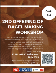 Cover photo for 2nd Offering of Bagel Making Workshop
